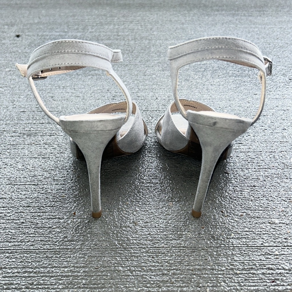 Forever 21 Stiletto Grey Faux Suede Heels - 4.5” heel - Picture 3 of 12